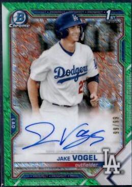 Jake Vogel [Green Shimmer Refractor] #CPA-JV