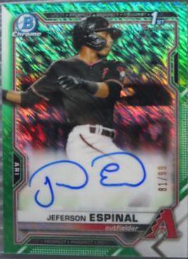Jeferson Espinal [Green Shimmer Refractor] #CPA-JE