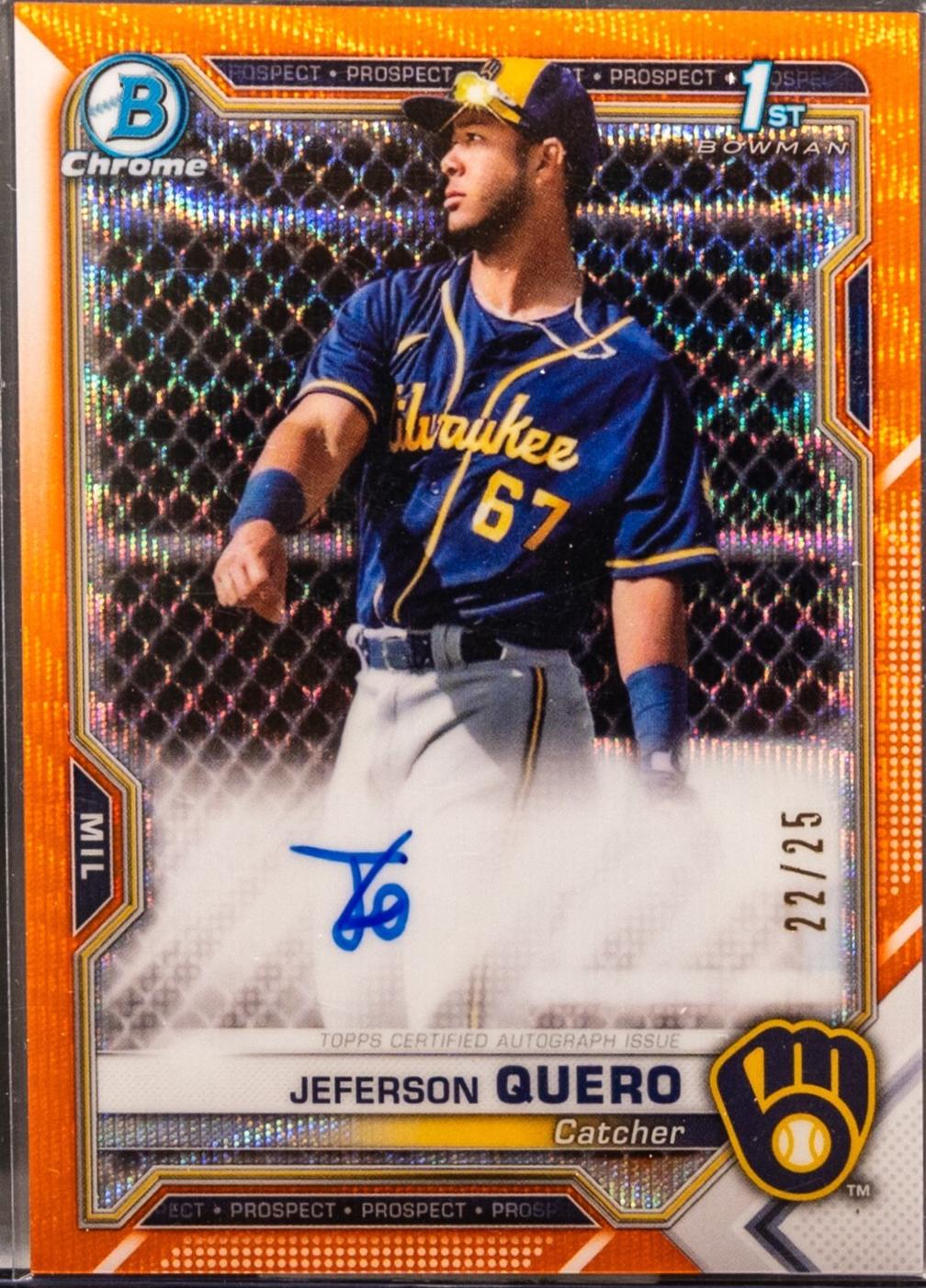 Jeferson Quero [Orange Shimmer Refractor] #CPA-JQ
