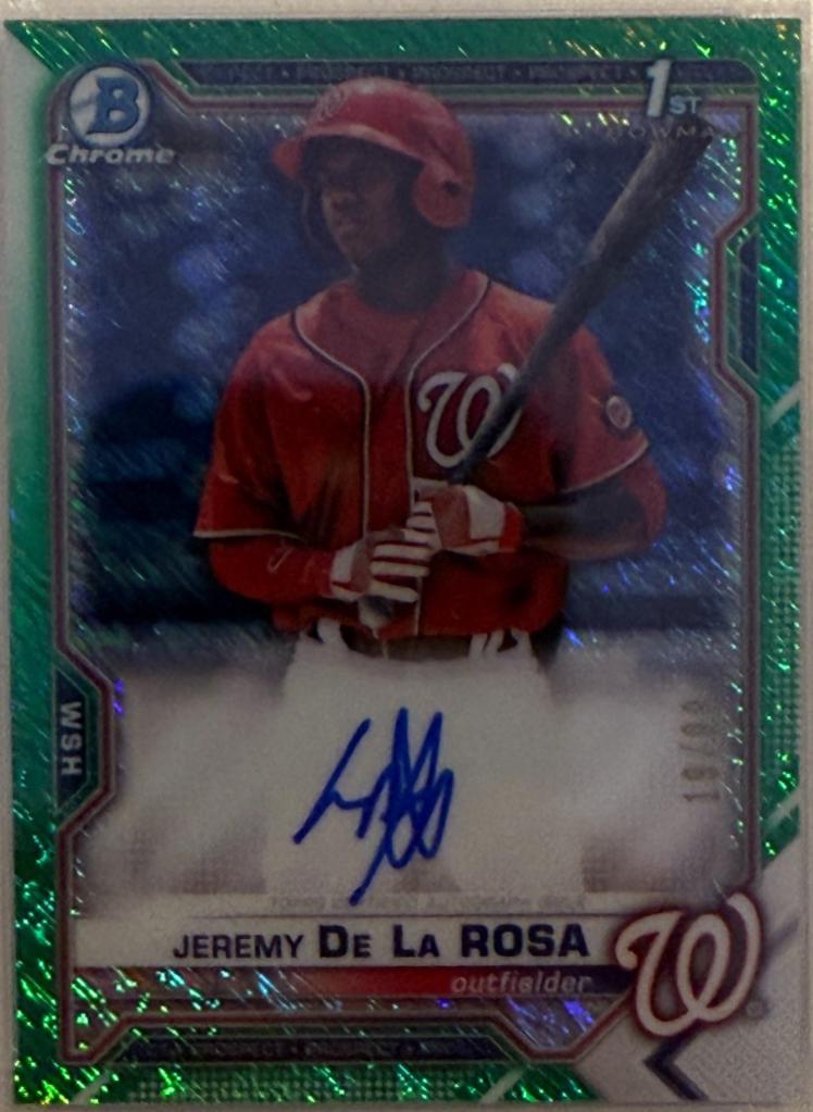 Jeremy De La Rosa [Green Shimmer Refractor] #CPA-JDL