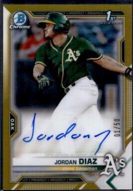 Jordan Diaz [Gold Refractor] #CPA-JDI