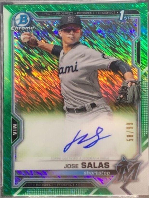 Jose Salas [Green Shimmer Refractor] #CPA-JS