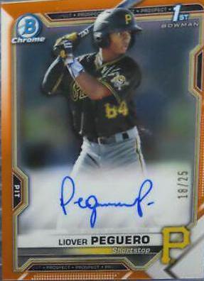 Liover Peguero [Orange Refractor] #CPA-LP