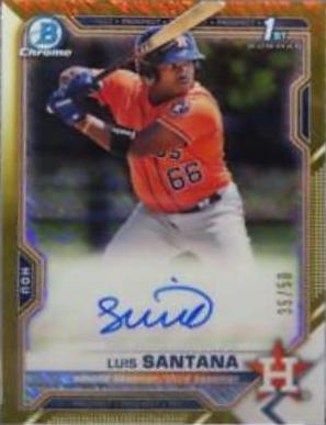 Luis Santana [Gold Shimmer Refractor] #CPA-LS