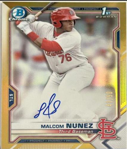 Malcom Nunez [Gold Refractor] #CPA-MN