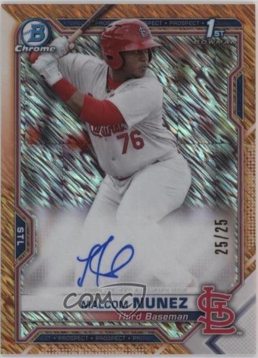 Malcom Nunez [Orange Shimmer Refractor] #CPA-MN