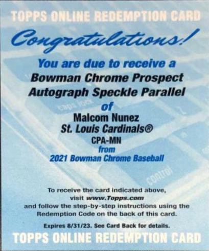 Malcom Nunez [Speckle Refractor] #CPA-MN