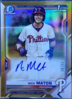 Nick Maton [Gold Refractor] #CPA-NM