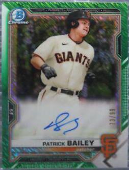 Patrick Bailey [Green Shimmer Refractor] #CPA-PB