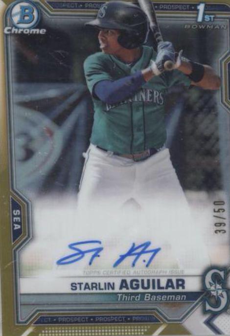 Starlin Aguilar [Gold Refractor] #CPA-SA
