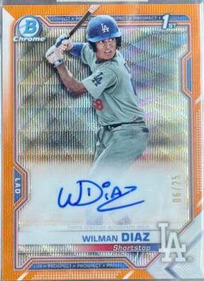 Wilman Diaz [Orange Wave Refractor] #CPA-WD