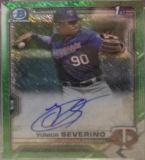 Yunior Severino [Green Shimmer Refractor] #CPA-YS