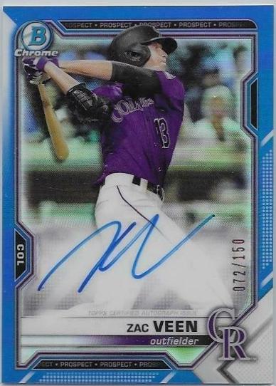 Zac Veen [Blue Refractor] #CPA-ZV