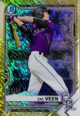 Zac Veen [Gold Shimmer Refractor] #CPA-ZV