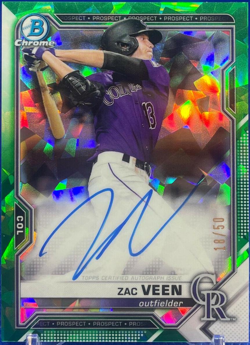 Zac Veen [Green Refractor] #CPA-ZV