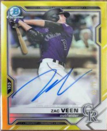 Zac Veen [Yellow Refractor] #CPA-ZV
