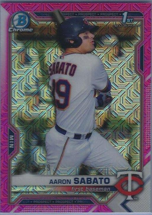 Aaron Sabato [Pink Refractor Mega Box Mojo] #BCP-125