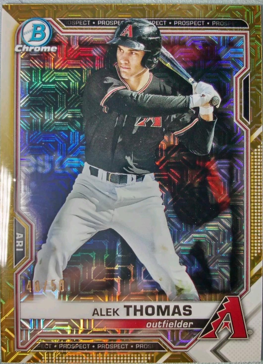 Alek Thomas [Gold Refractor Mega Box Mojo] #BCP-31