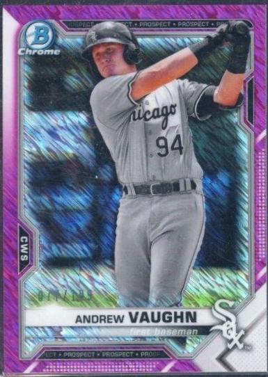 Andrew Vaughn [Fuchsia Shimmer Refractor] #BCP-88