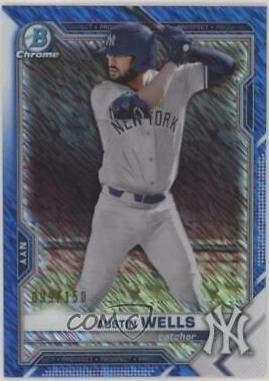 Austin Wells [Blue Shimmer Refractor] #BCP-47