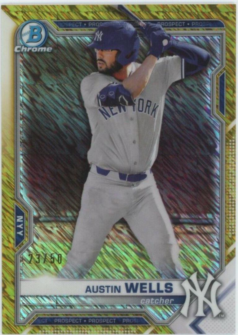 Austin Wells [Gold Shimmer Refractor] #BCP-47