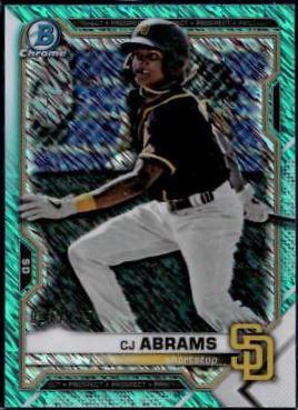 CJ Abrams [Aqua Shimmer Refractor] #BCP-14