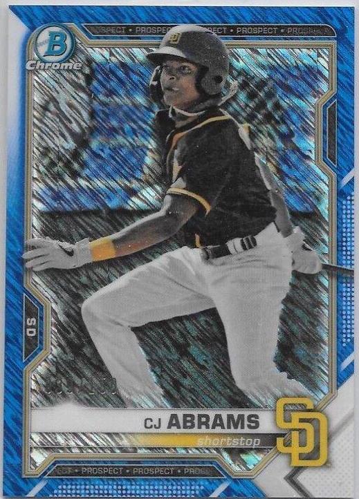 CJ Abrams [Blue Shimmer Refractor] #BCP-14