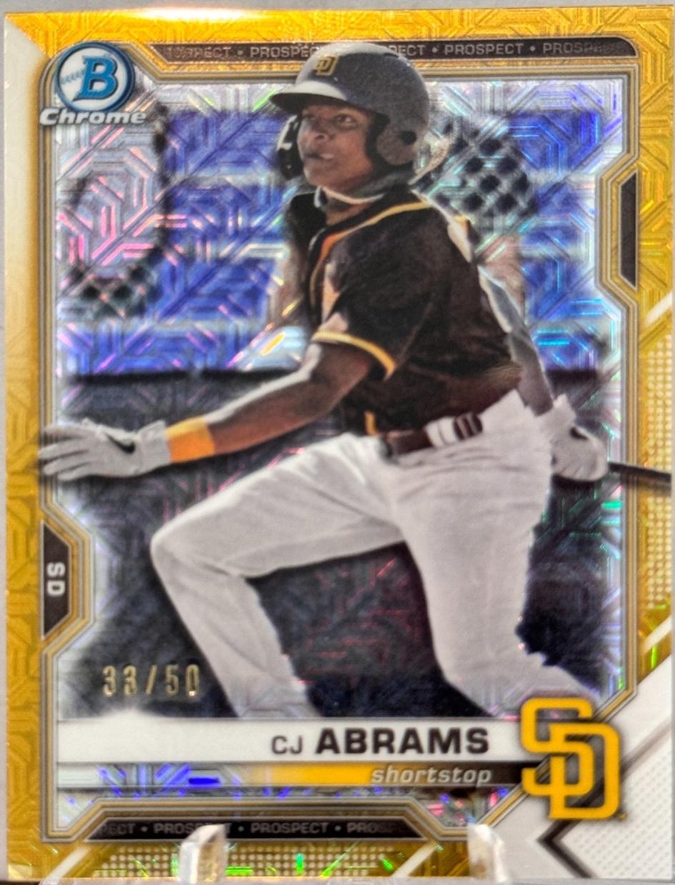CJ Abrams [Gold Refractor Mega Box Mojo] #BCP-14