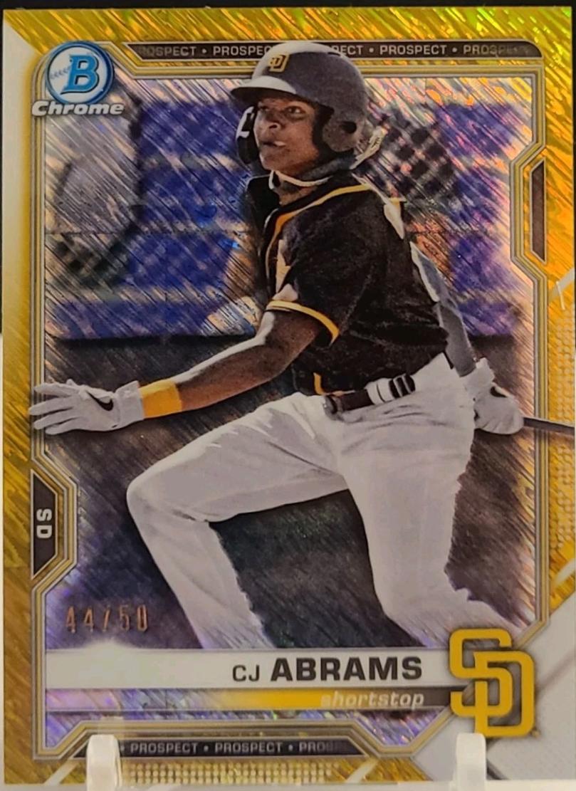 CJ Abrams [Gold Shimmer Refractor] #BCP-14