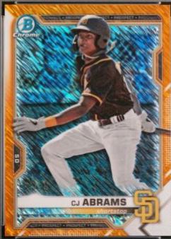 CJ Abrams [Orange Shimmer Refractor] #BCP-14