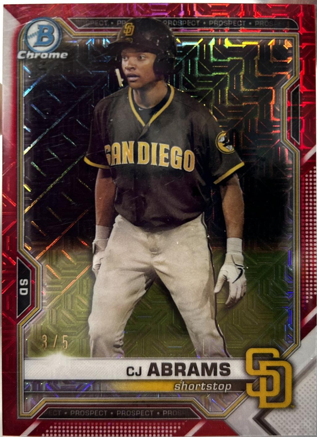 CJ Abrams [Red Refractor Mega Box Mojo] #BCP-14
