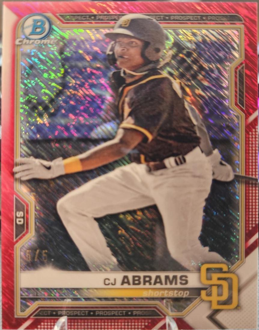 CJ Abrams [Red Shimmer Refractor] #BCP-14