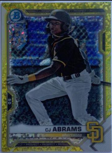 CJ Abrams [Yellow Refractor] #BCP-14