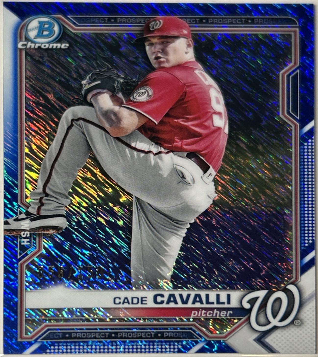 Cade Cavalli [Blue Shimmer Refractor] #BCP-99