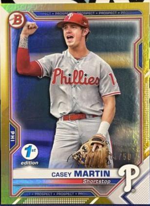 Casey Martin [Gold Refractor] #BCP-92
