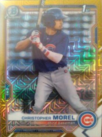 Christopher Morel [Gold Refractor Mega Box Mojo] #BCP-131