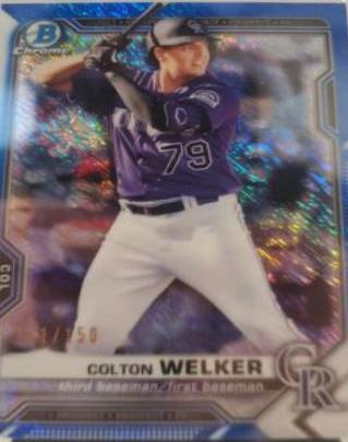 Colton Welker [Blue Shimmer Refractor] #BCP-15