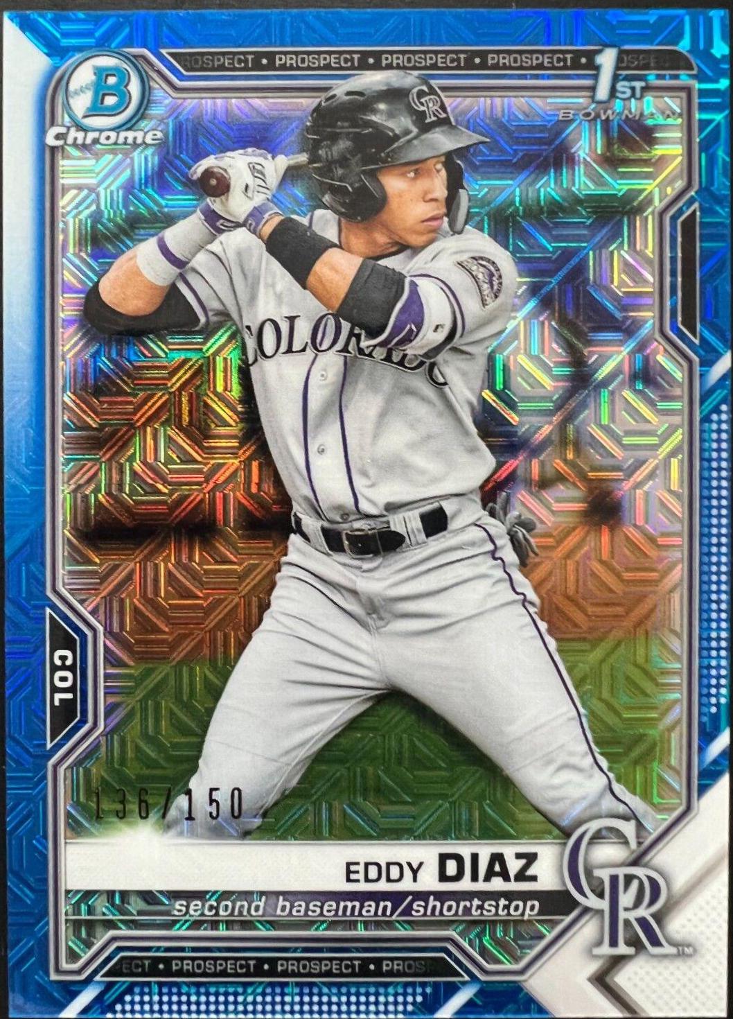 Eddy Diaz [Blue Refractor Mega Box Mojo] #BCP-33