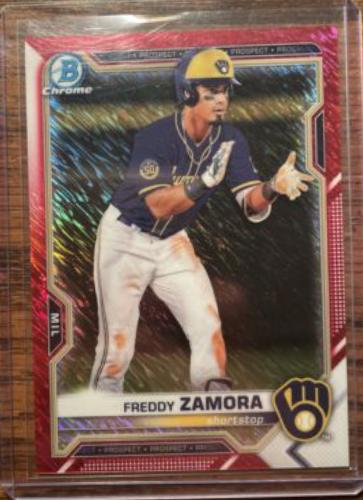 Freddy Zamora [Red Shimmer Refractor] #BCP-2