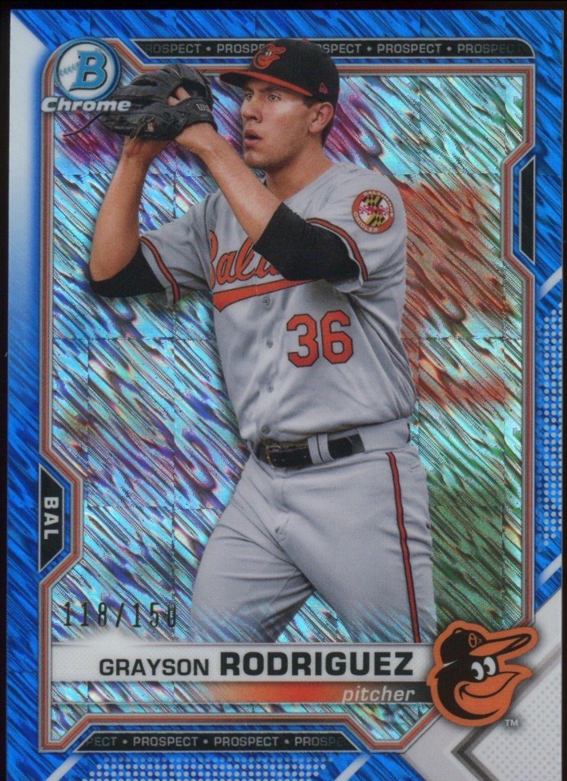 Grayson Rodriguez [Blue Shimmer Refractor] #BCP-118