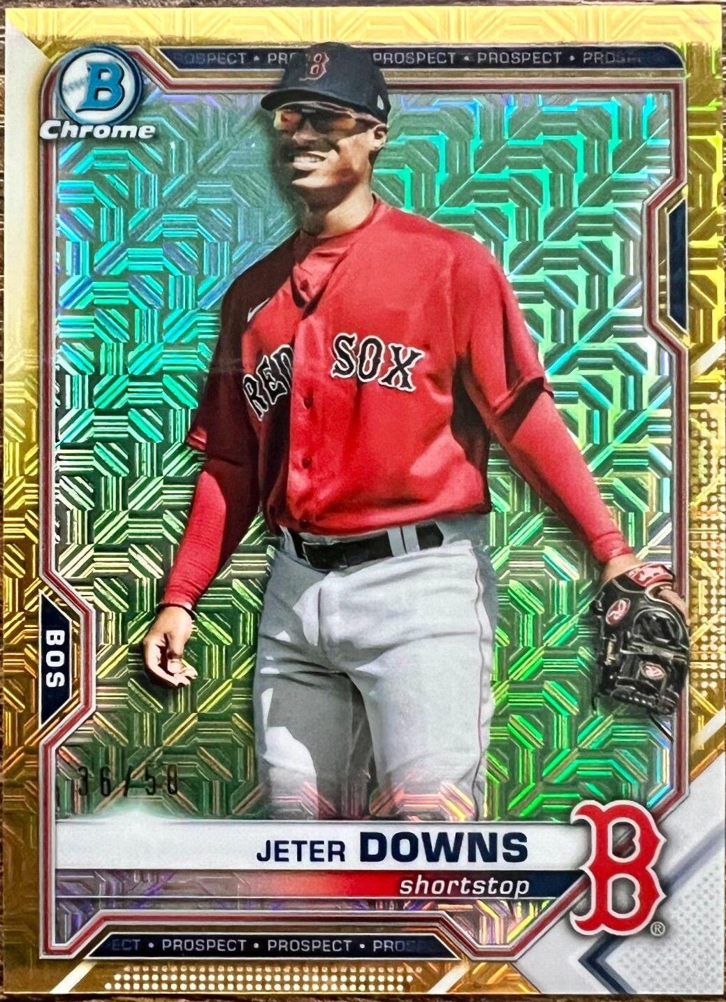 Jeter Downs [Gold Refractor Mega Box Mojo] #BCP-169