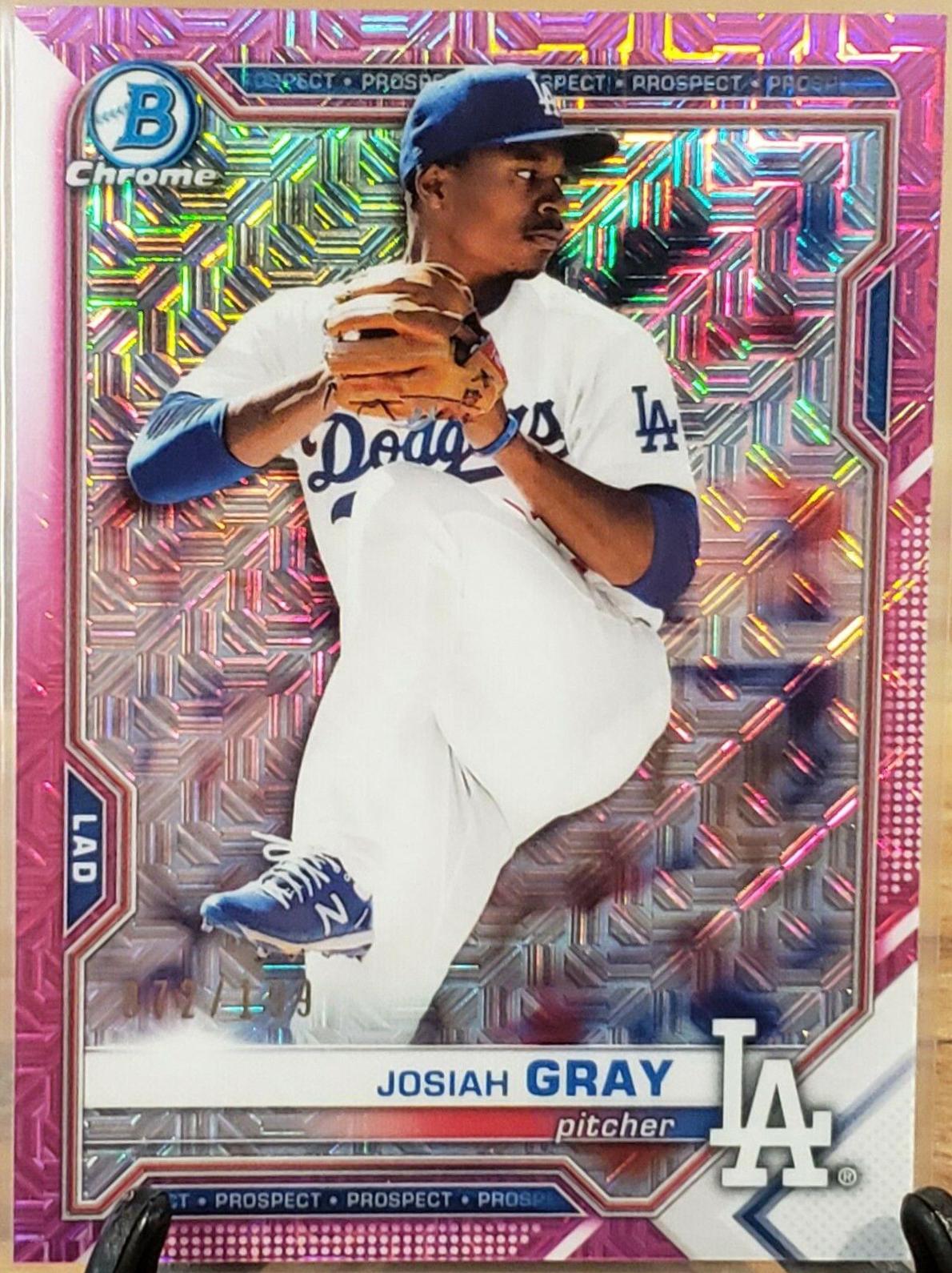Josiah Gray [Pink Refractor Mega Box Mojo] #BCP-150