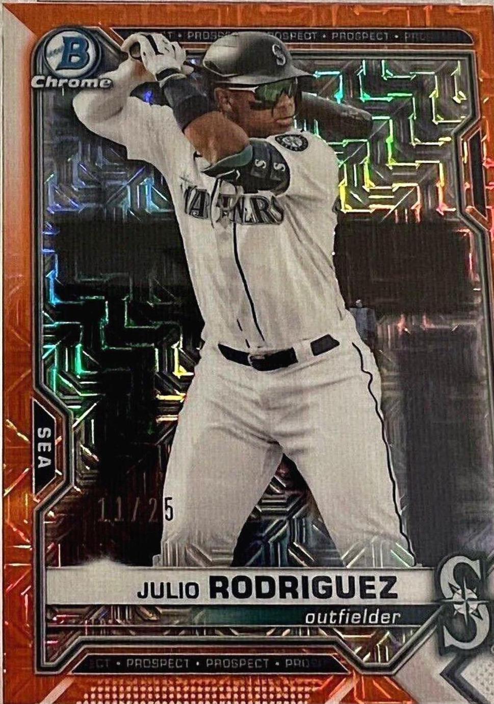 Julio Rodriguez [Orange Refractor Mega Box Mojo] #BCP-86