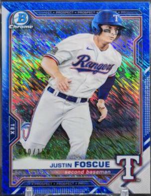 Justin Foscue [Blue Shimmer Refractor] #BCP-41