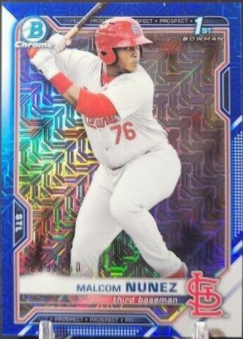 Malcom Nunez [Blue Refractor Mega Box Mojo] #BCP-226
