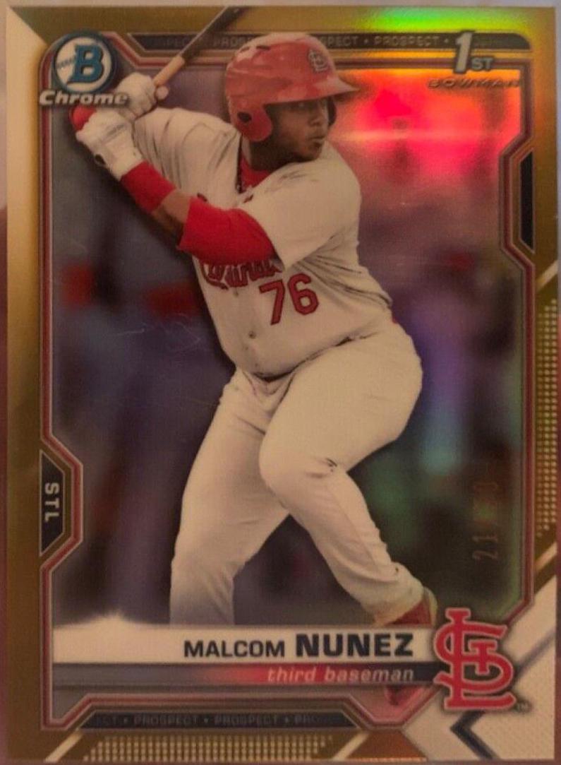 Malcom Nunez [Gold Refractor Mega Box Mojo] #BCP-226