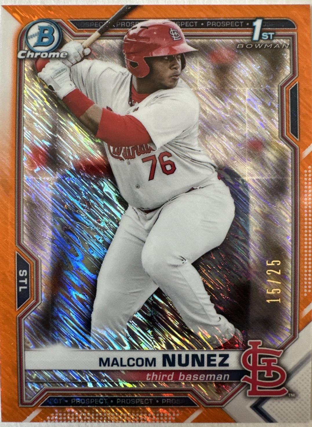 Malcom Nunez [Orange Shimmer Refractor] #BCP-226