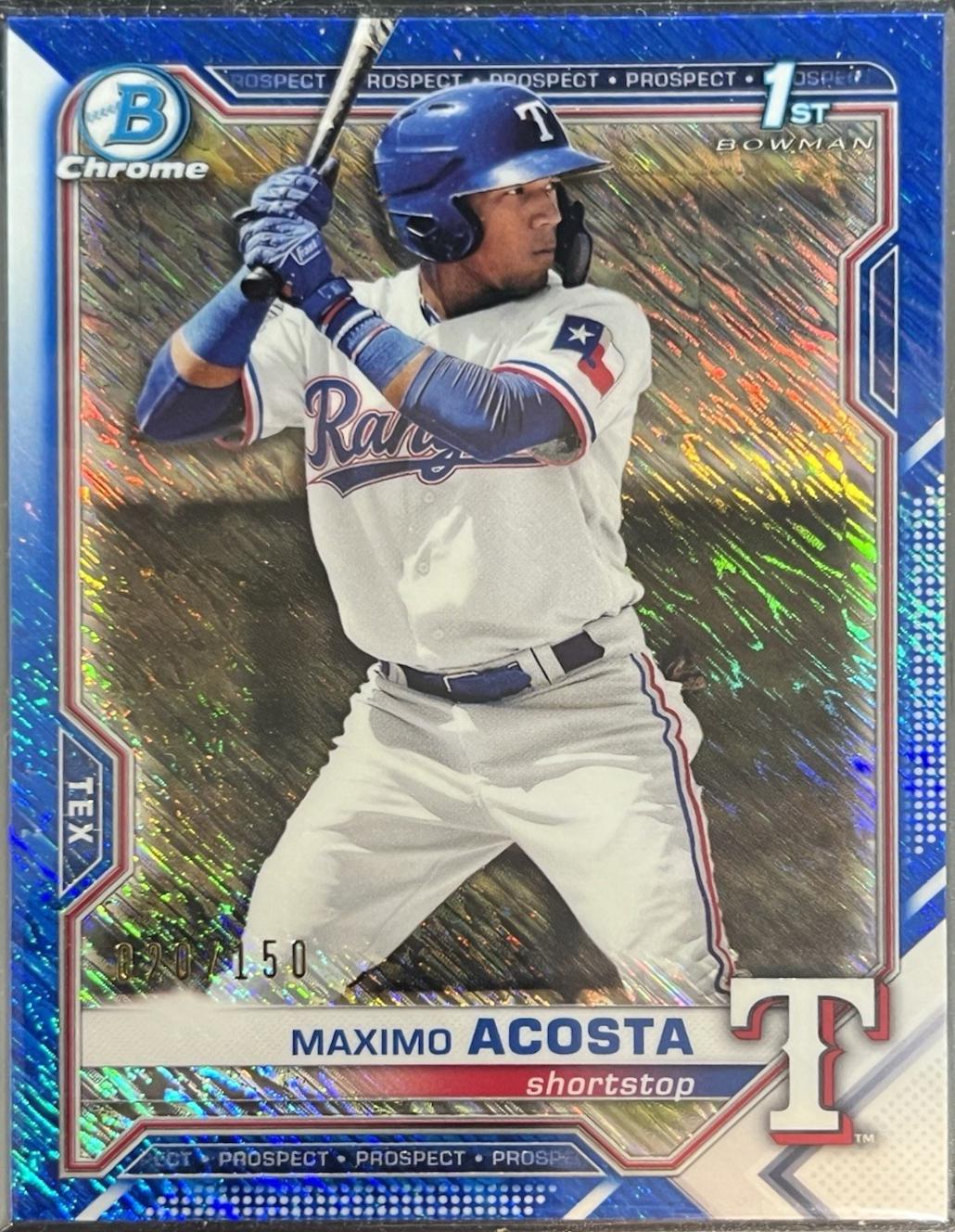 Maximo Acosta [Blue Shimmer Refractor] #BCP-7