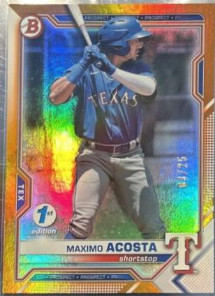 Maximo Acosta [Orange Refractor Mega Box Mojo] #BCP-7