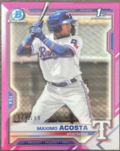 Maximo Acosta [Pink Refractor Mega Box Mojo] #BCP-7